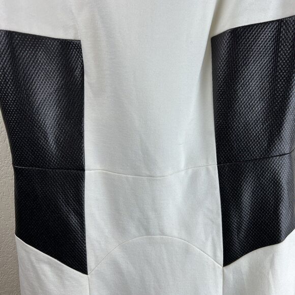 Tibi Dress Women 6 Color Block Ponte Black White Career Work Classic Mod Bold - Picture 5 of 15